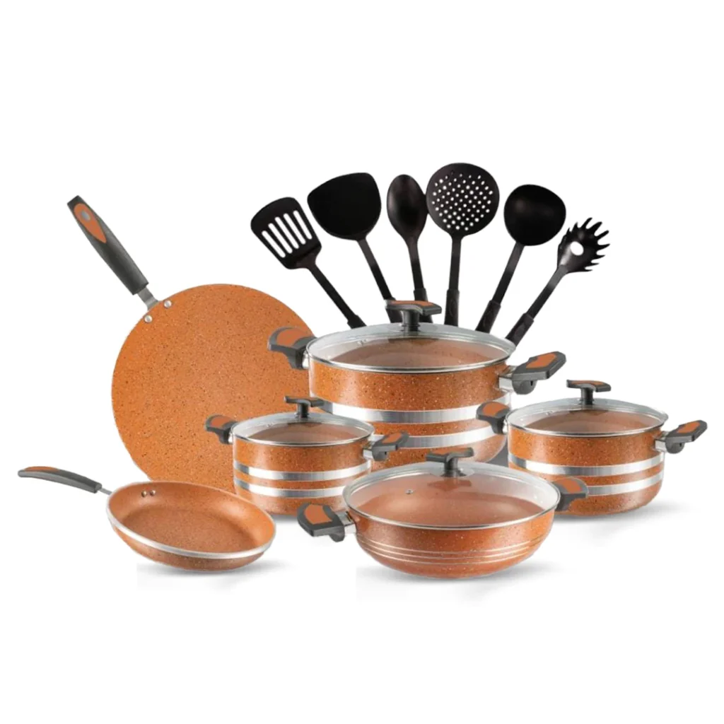 SK 16 Pieces Marble Coating Copper Cook Gift Pack Set - Copper
