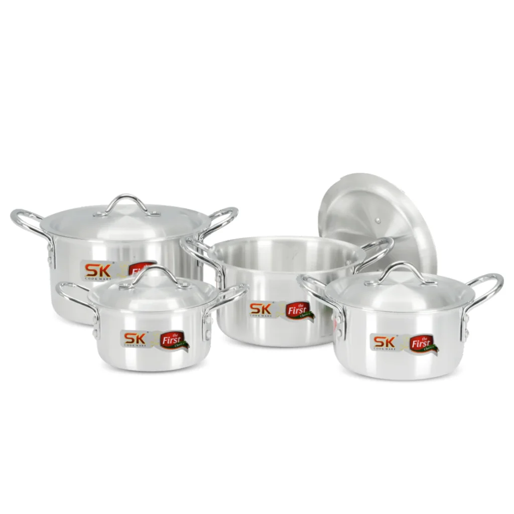 SK 08 Pieces Aluminum Jumbo Casserole Set - 33 to 40 cm