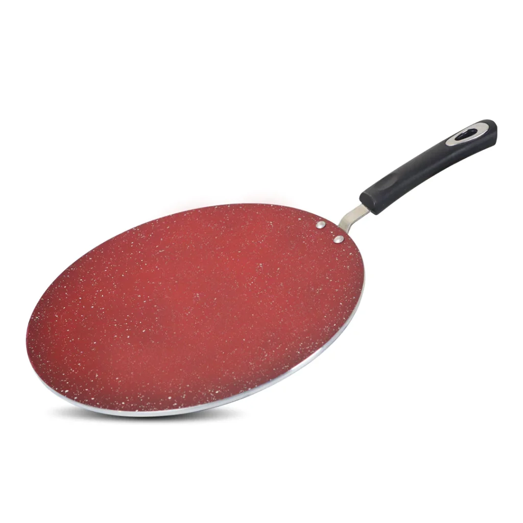SK Marble Coated Classic 6G Tawa/Griddle/Paratha Pan (35cm) - Maroon
