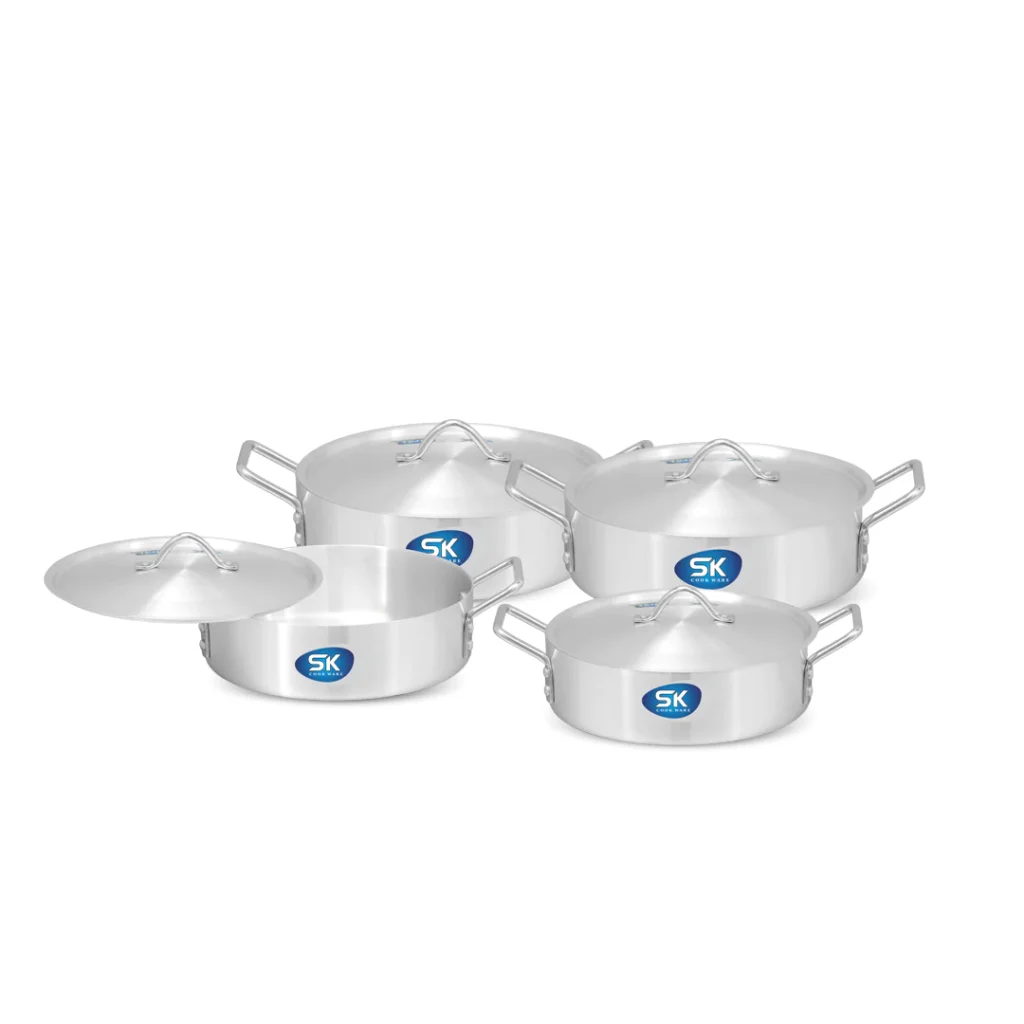 SK 8 Pieces Aluminum Fish Pot Set 4/7