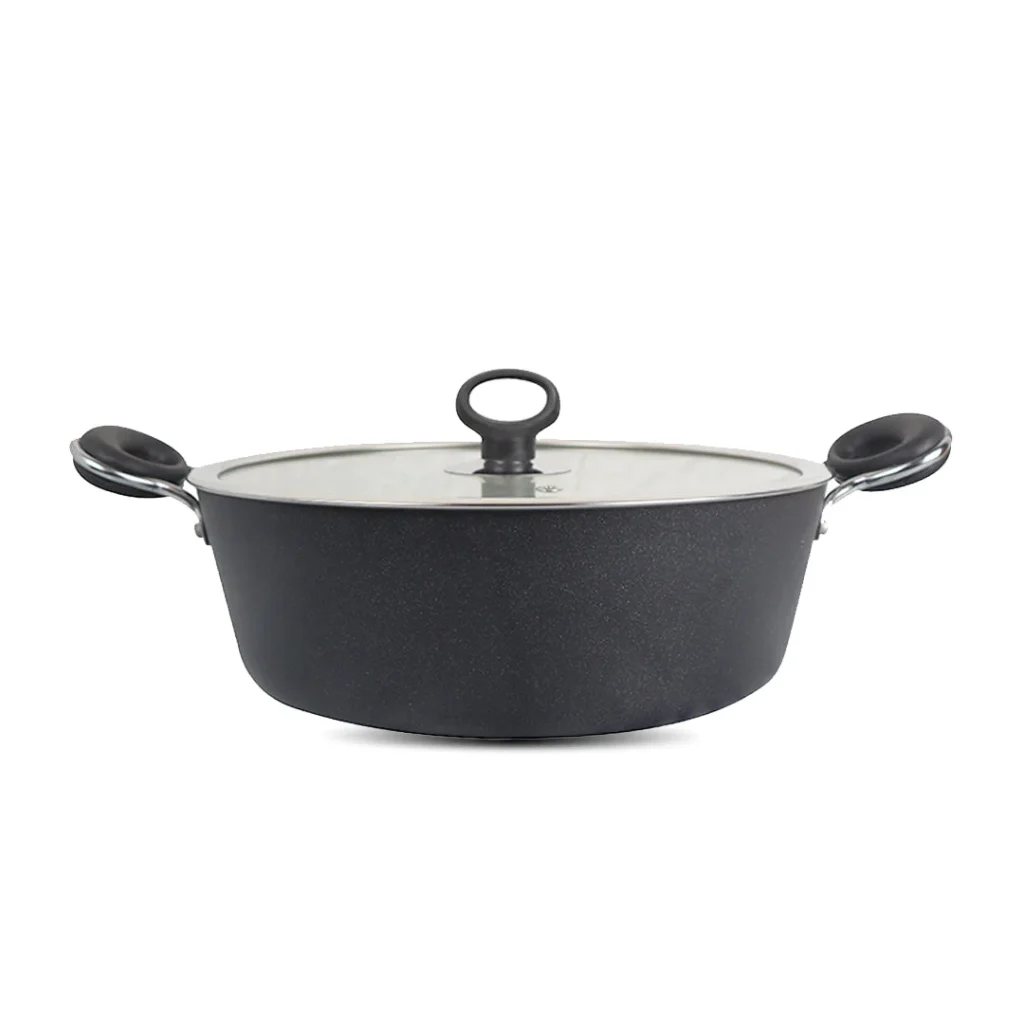 SK Non-Stick Marble Coated Signature Wok/Karahi (28cm) - Black&White